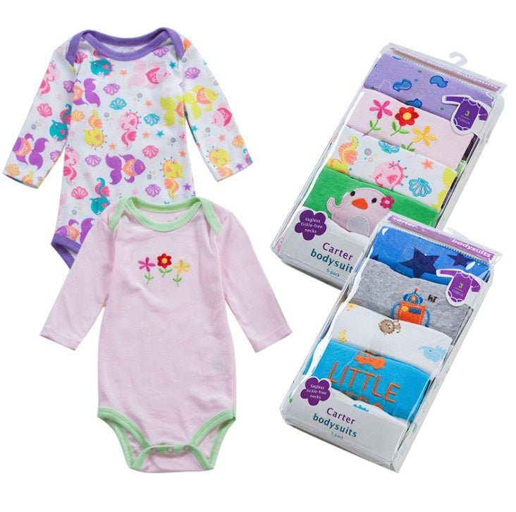 Long - sleeved baby onesies cotton - silverfoxgoods